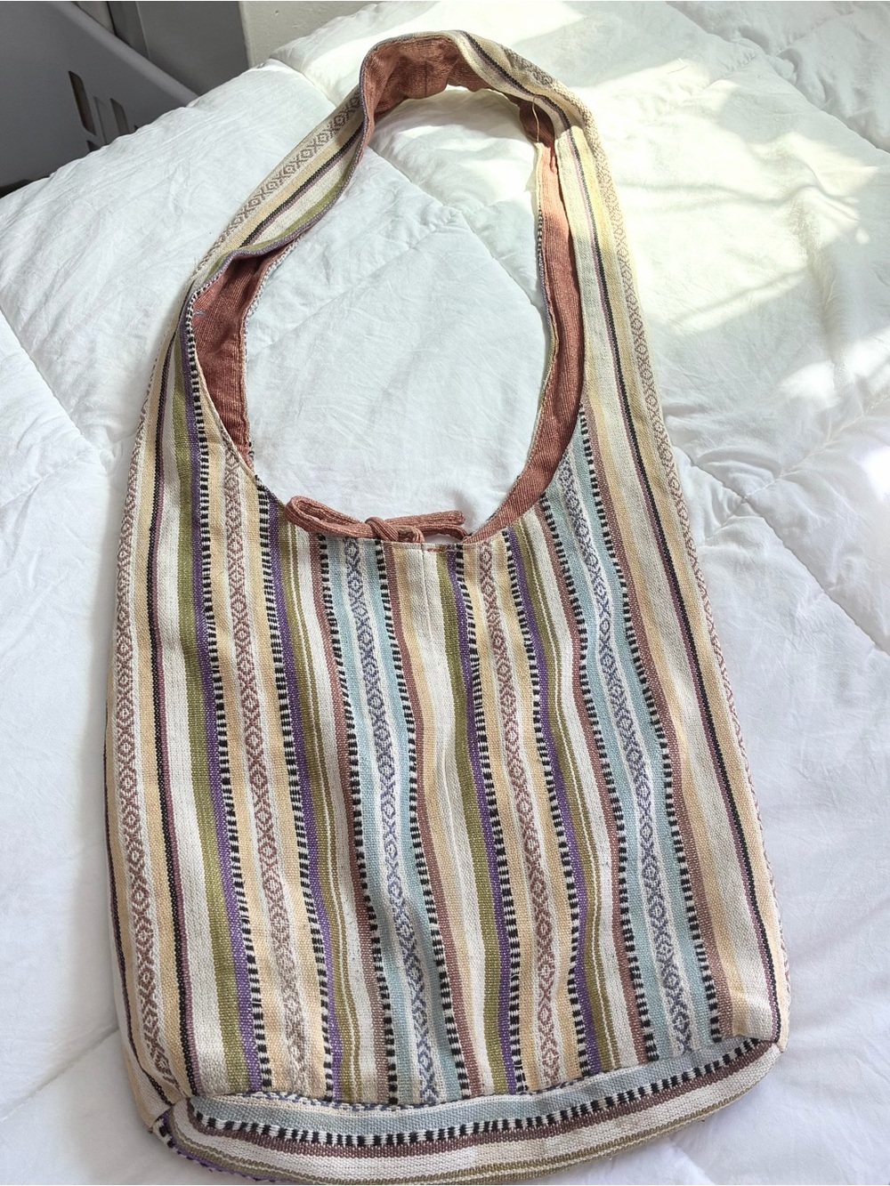 EARTH DIVAS Far Trade Made boho reversible tote - Picture 3 of 7